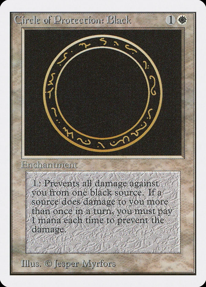 Circle of Protection: Black (Unlimited Edition) - Magic: The Gathering in TCG Land