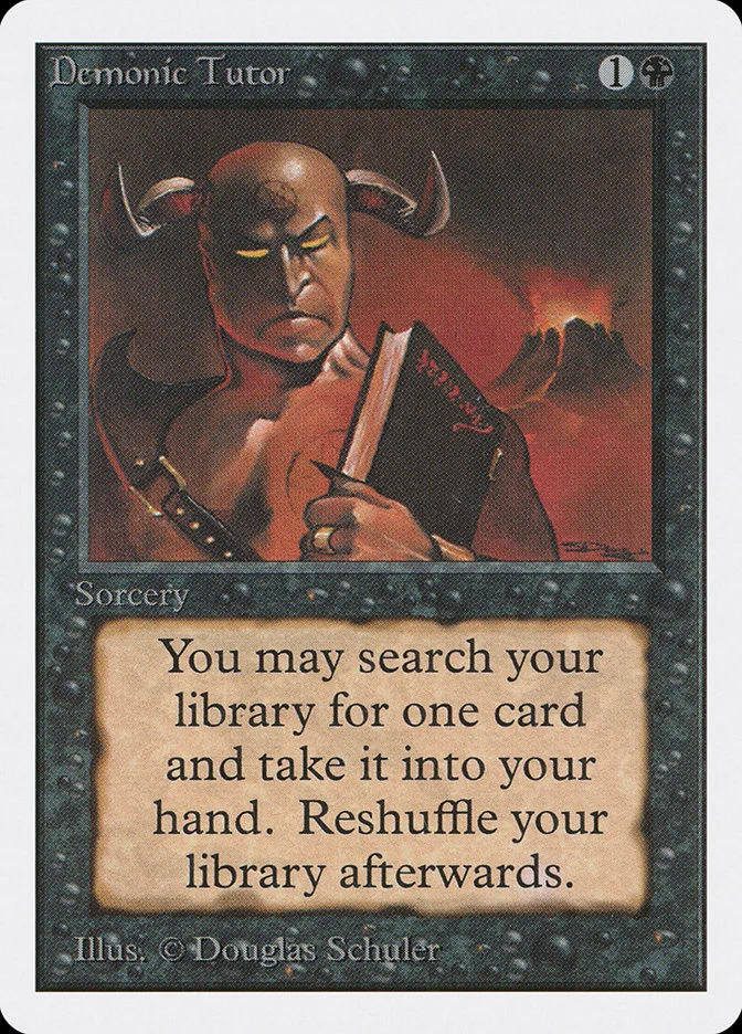Demonic Tutor (Unlimited Edition) - Magic: The Gathering in TCG Land