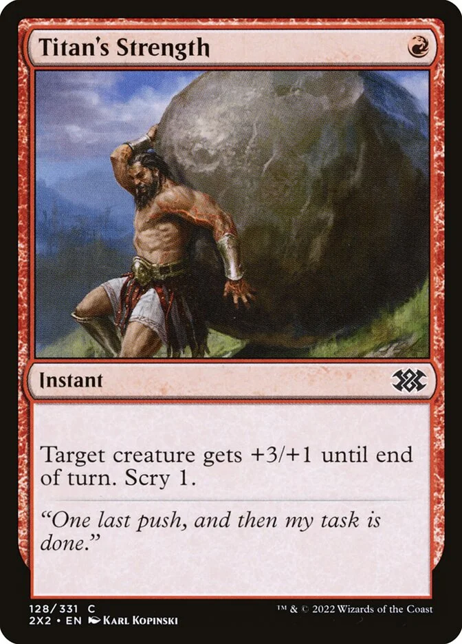Titan's Strength (Double Masters 2022) - Magic: The Gathering in TCG Land