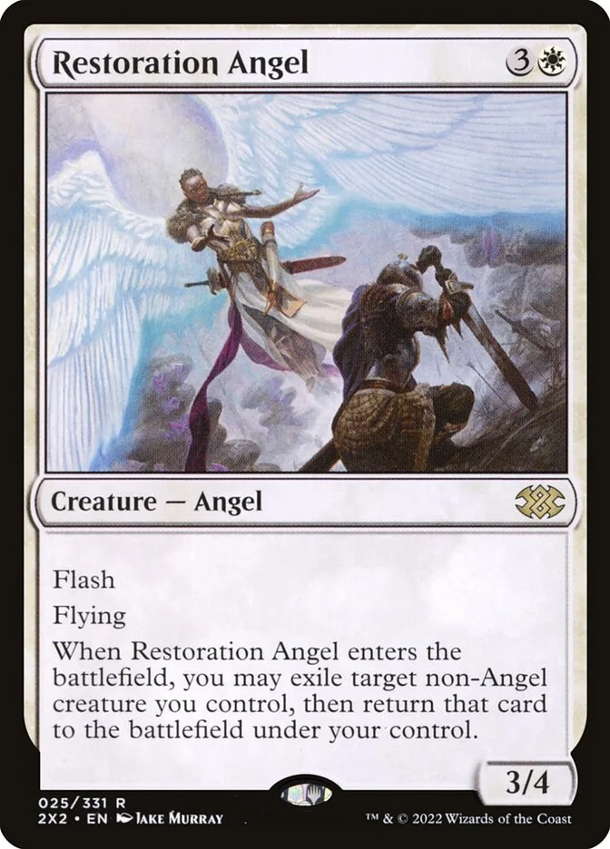 Restoration Angel (Double Masters 2022) - Magic: The Gathering in TCG Land