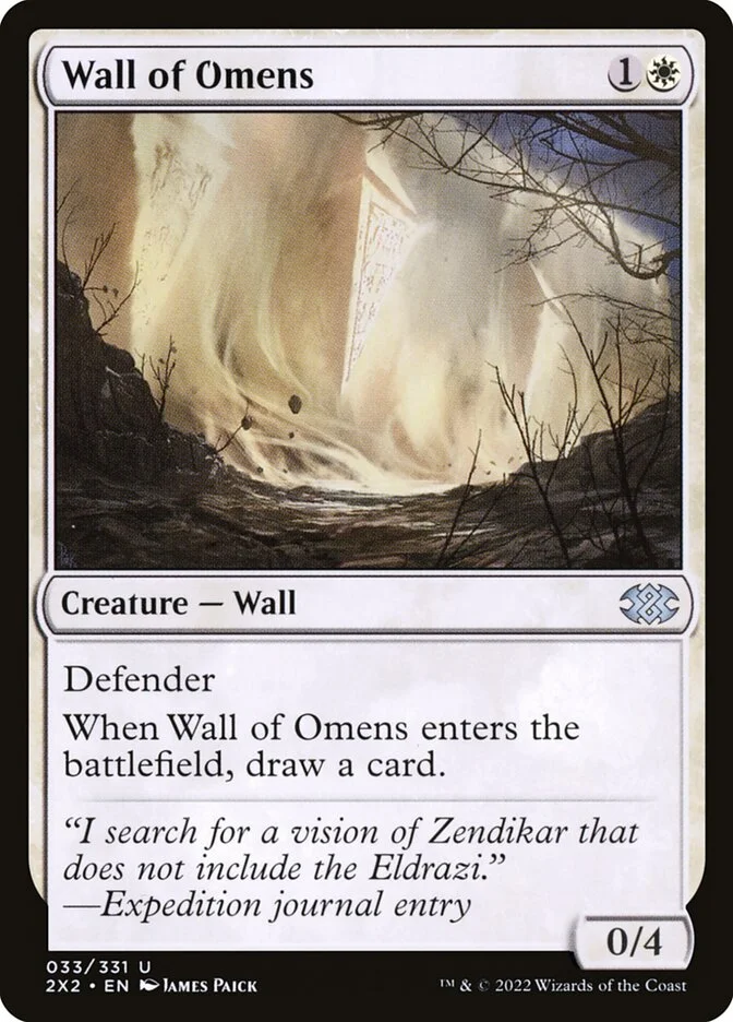 Wall of Omens (Double Masters 2022) - Magic: The Gathering in TCG Land