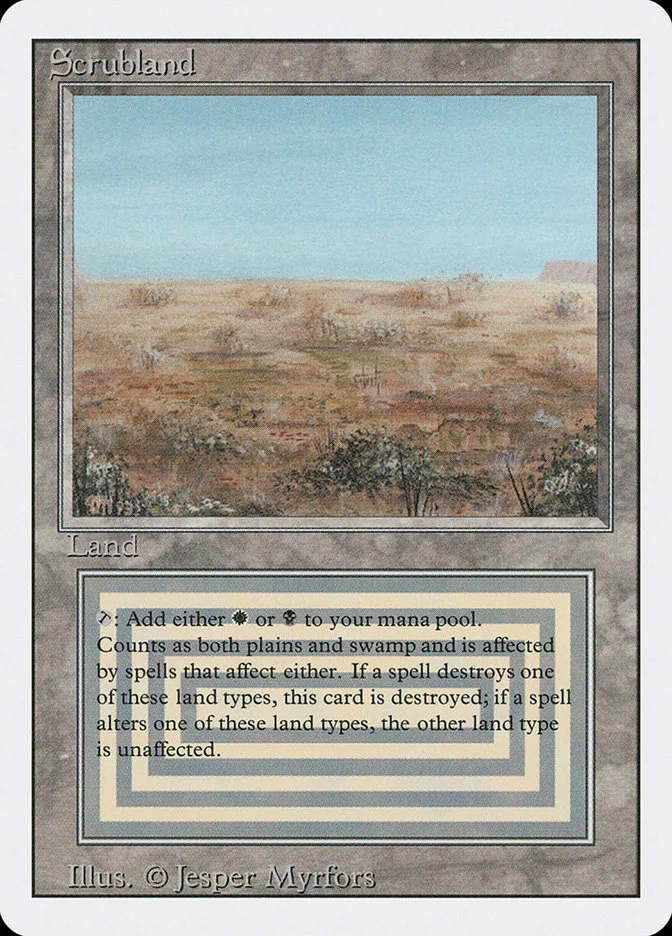 Scrubland (Revised Edition) - Magic: The Gathering in TCG Land