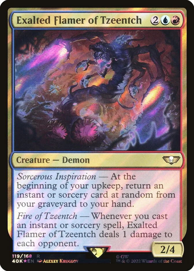 Exalted Flamer of Tzeentch (Warhammer 40,000 Commander) - Magic: The Gathering in TCG Land