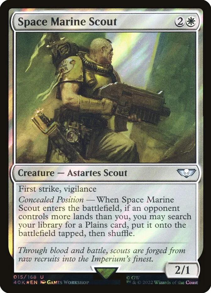 Space Marine Scout (Warhammer 40,000 Commander) - Magic: The Gathering in TCG Land