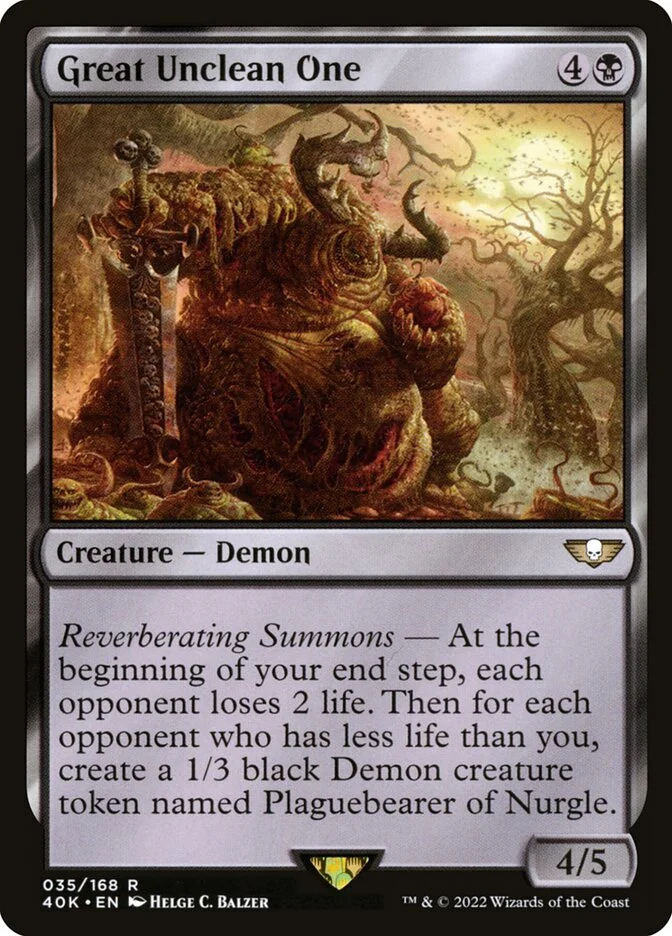 Great Unclean One (Warhammer 40,000 Commander) - Magic: The Gathering in TCG Land