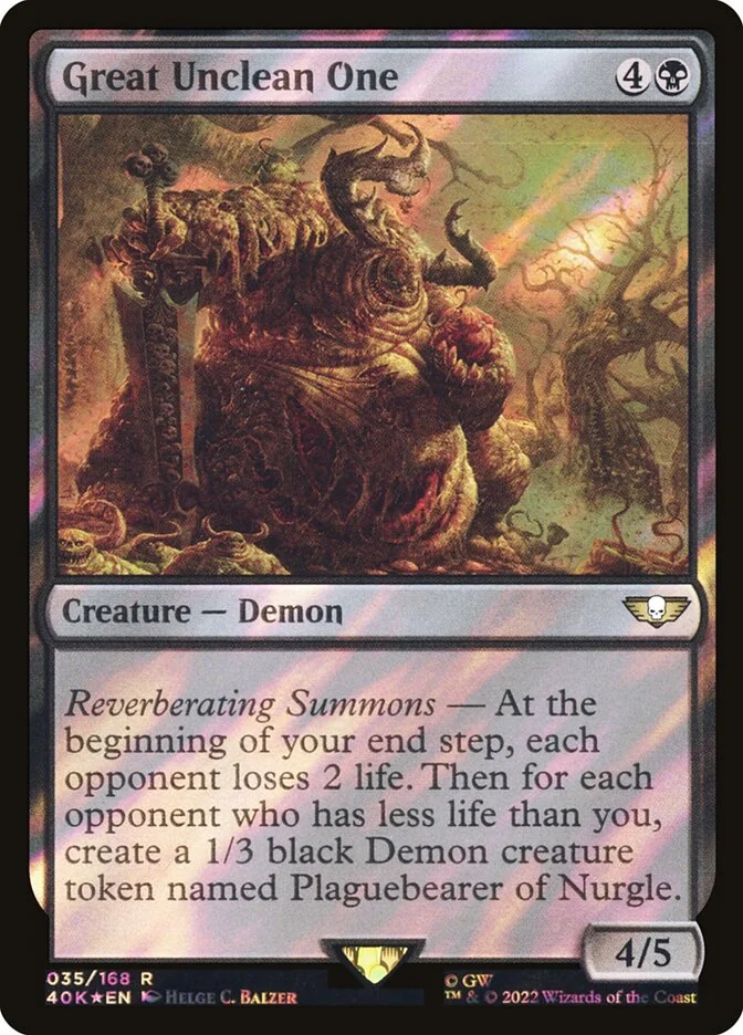 Great Unclean One (Warhammer 40,000 Commander) - Magic: The Gathering in TCG Land