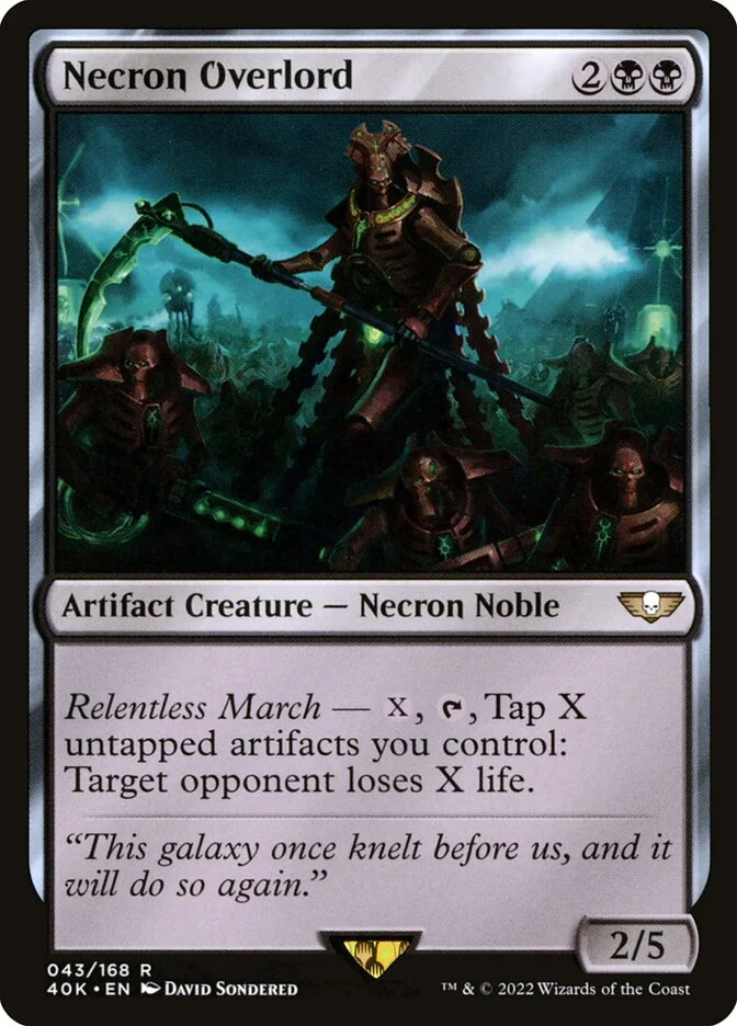 Necron Overlord (Warhammer 40,000 Commander) - Magic: The Gathering in TCG Land