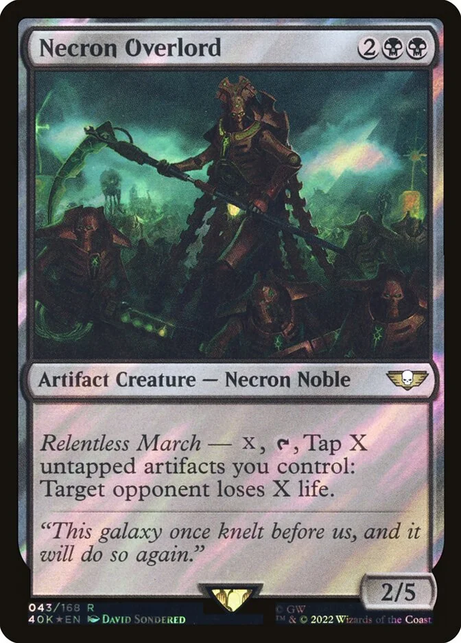 Necron Overlord (Warhammer 40,000 Commander) - Magic: The Gathering in TCG Land