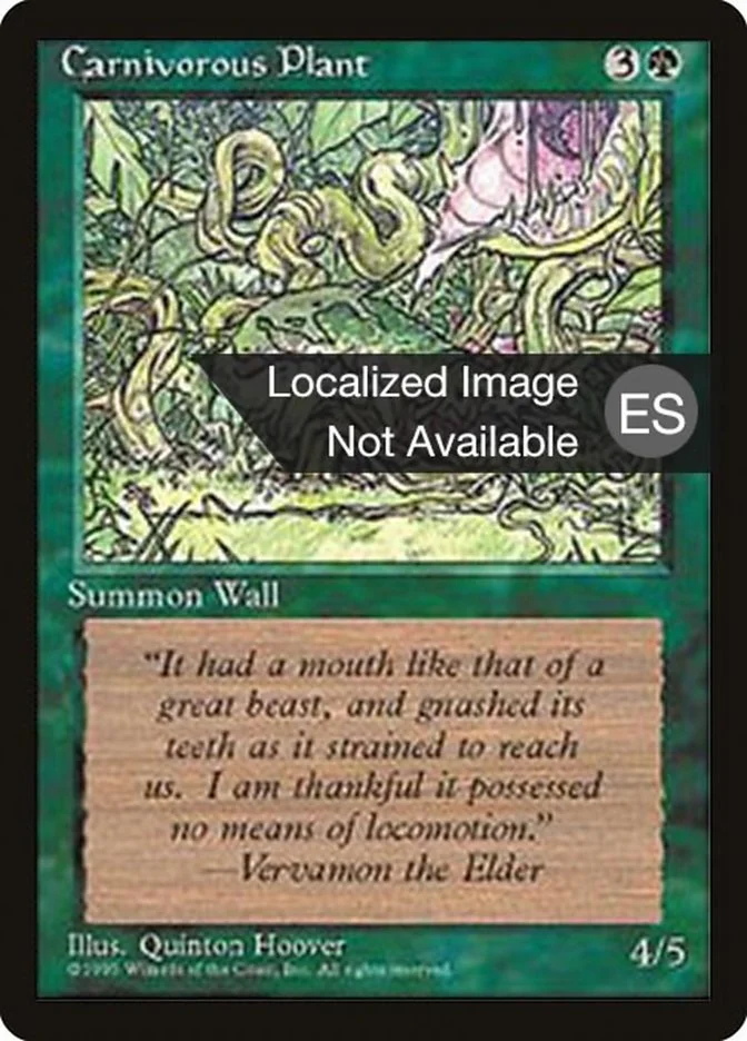 Planta carnívora (Fourth Edition Foreign Black Border) - Magic: The Gathering in TCG Land