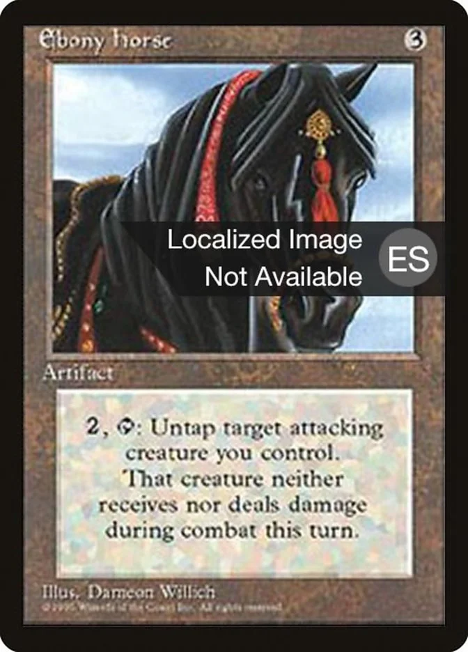 Caballo de ébano (Fourth Edition Foreign Black Border) - Magic: The Gathering in TCG Land