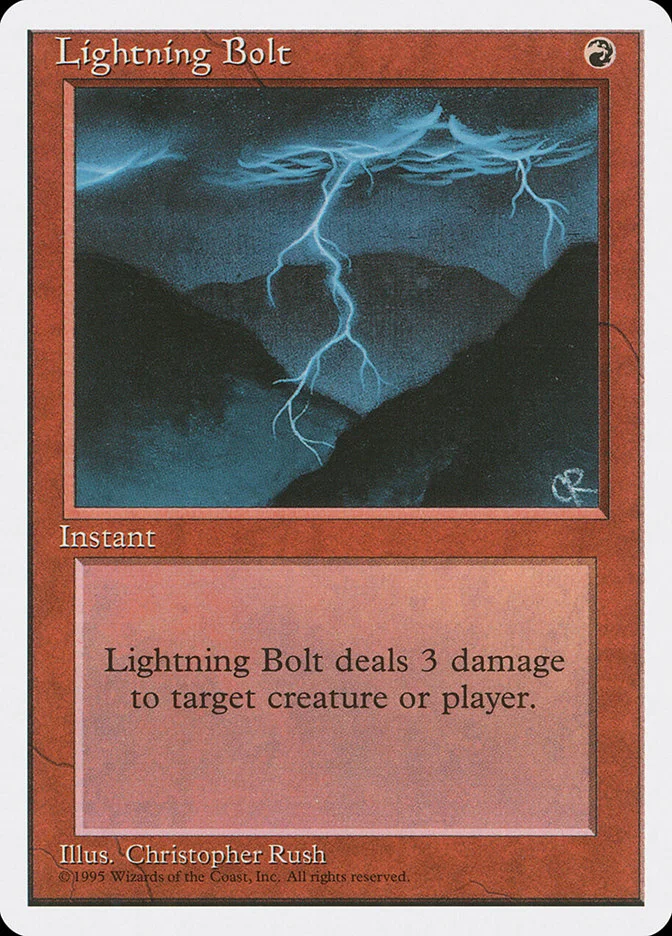 Lightning Bolt (Fourth Edition) - Magic: The Gathering in TCG Land