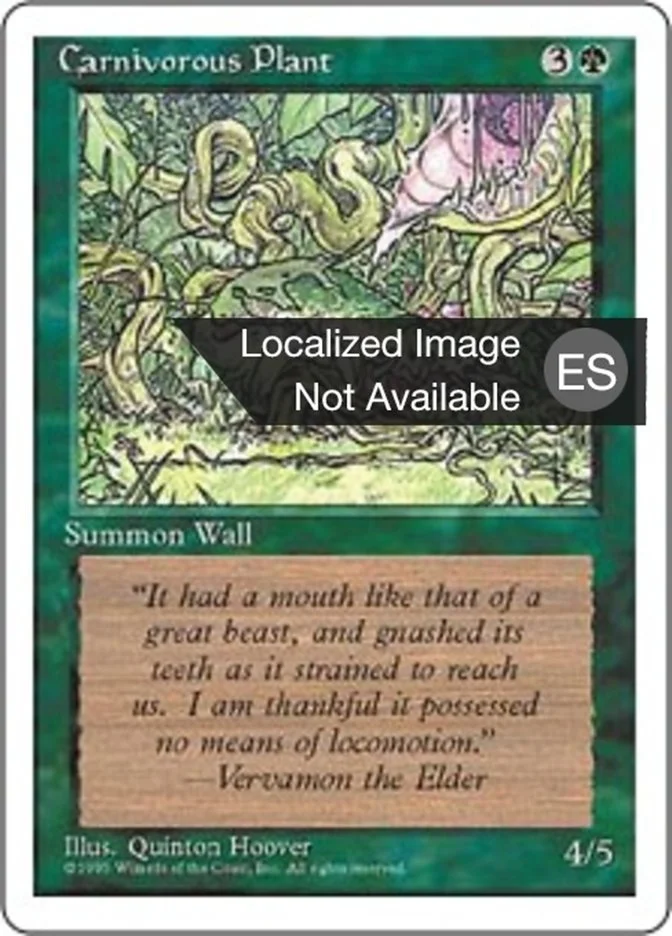 Planta carnívora (Fourth Edition) - Magic: The Gathering in TCG Land