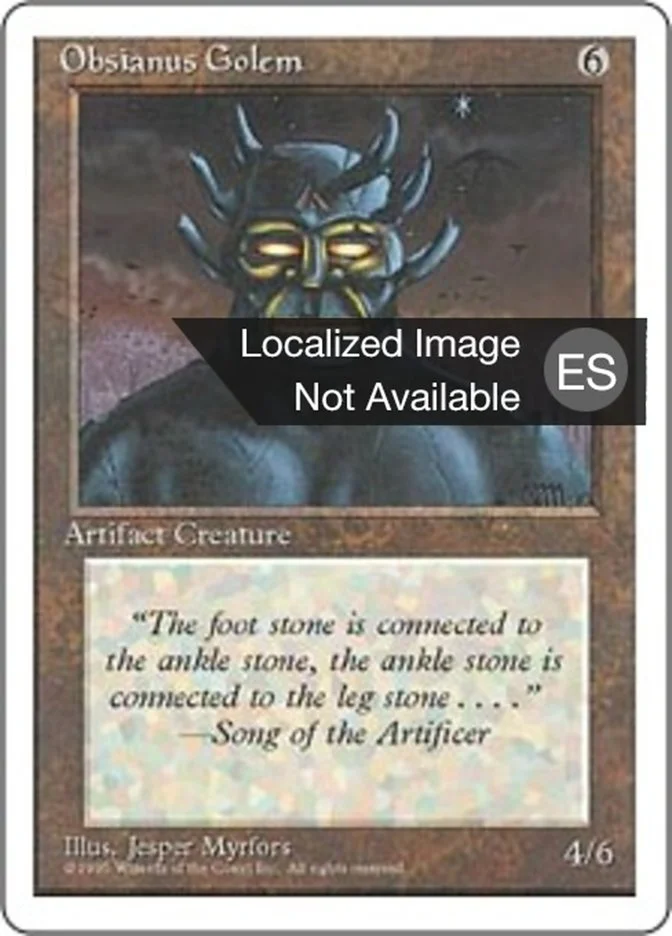 Gólem de obsidiana (Fourth Edition) - Magic: The Gathering in TCG Land