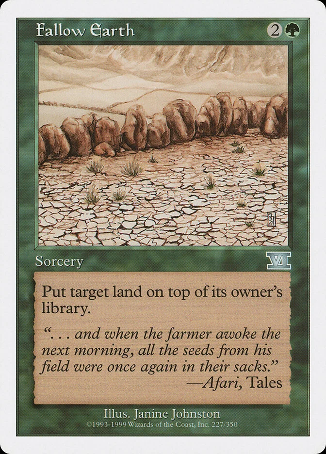 Fallow Earth (Classic Sixth Edition) - Magic: The Gathering in TCG Land
