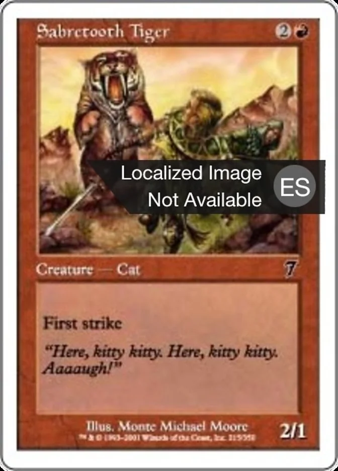 Tigre dientes de sable (Seventh Edition) - Magic: The Gathering in TCG Land México