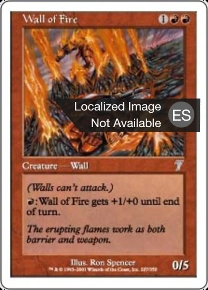 Muro de fuego (Seventh Edition) - Magic: The Gathering in TCG Land