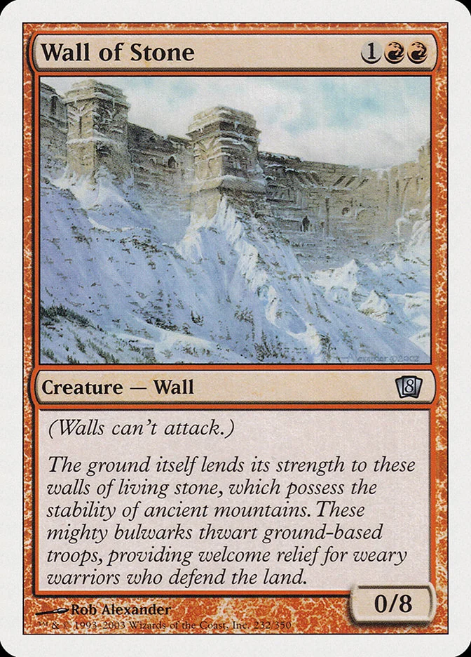 Wall of Stone (Eighth Edition) - Magic: The Gathering in TCG Land