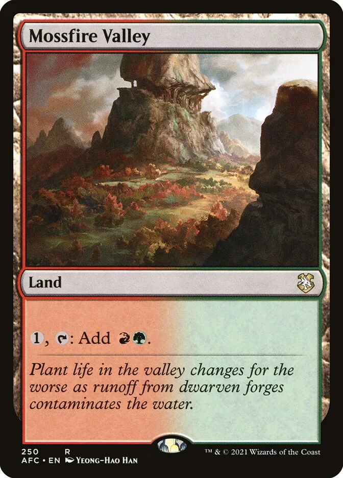 Mossfire Valley (Forgotten Realms Commander) - Magic: The Gathering in TCG Land