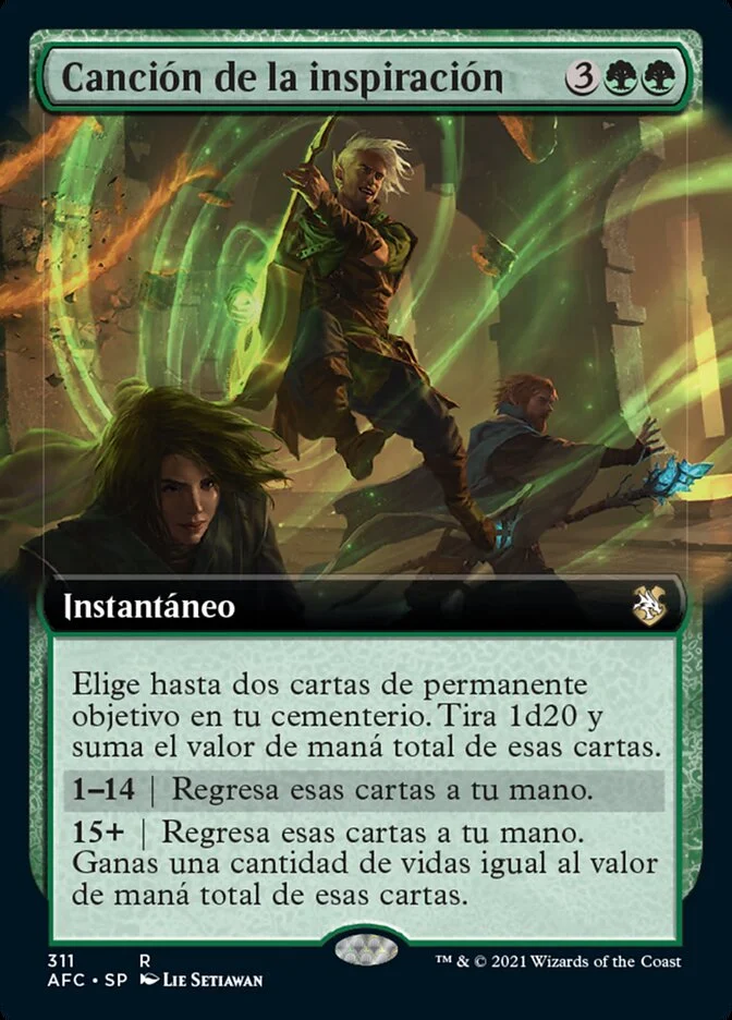 Canción de la inspiración (Forgotten Realms Commander) - Magic: The Gathering in TCG Land