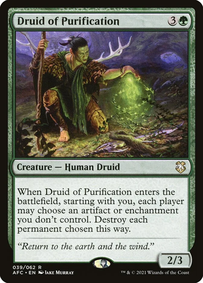 Druid of Purification (Forgotten Realms Commander) - Magic: The Gathering in TCG Land