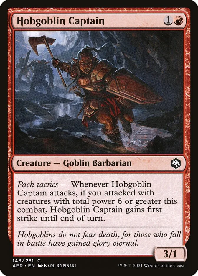 Hobgoblin Captain (Adventures in the Forgotten Realms) - Magic: The Gathering in TCG Land México
