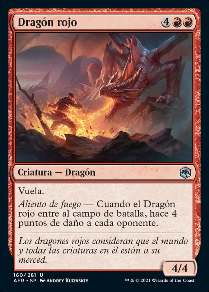 Dragón rojo (Adventures in the Forgotten Realms) - Magic: The Gathering in TCG Land México
