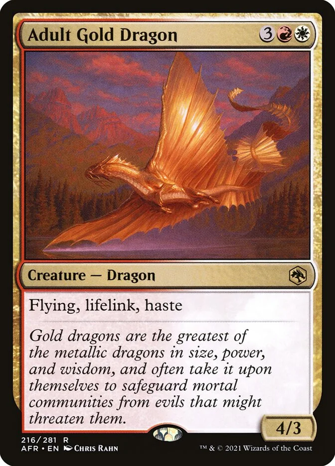 Adult Gold Dragon (Adventures in the Forgotten Realms) - Magic: The Gathering in TCG Land