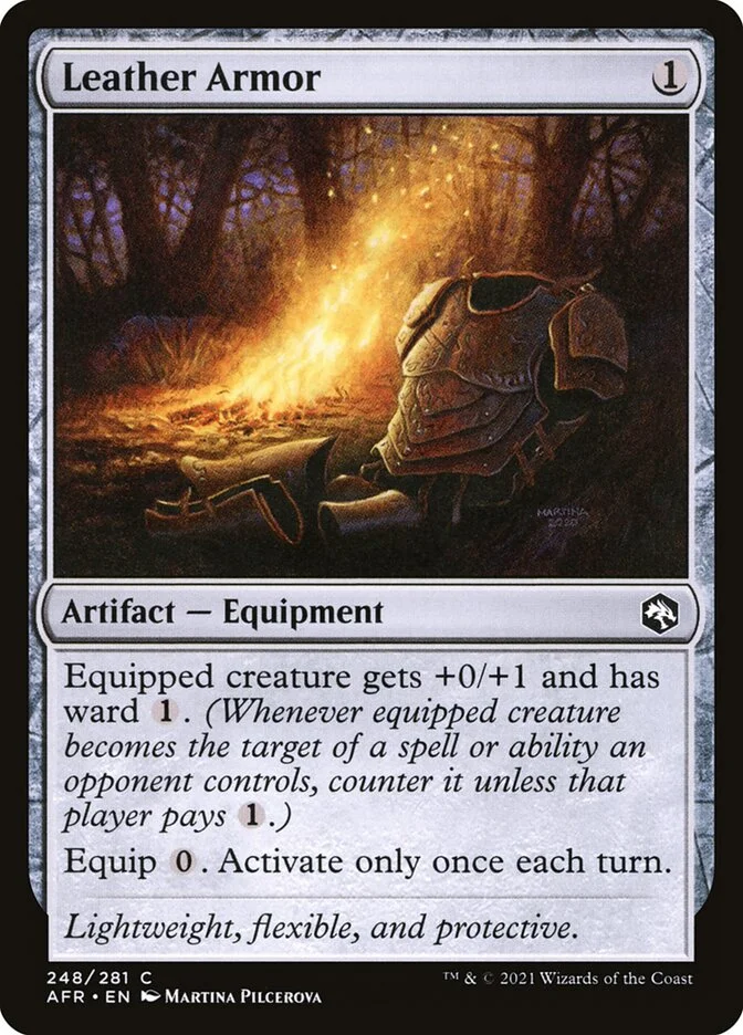 Leather Armor (Adventures in the Forgotten Realms) - Magic: The Gathering in TCG Land