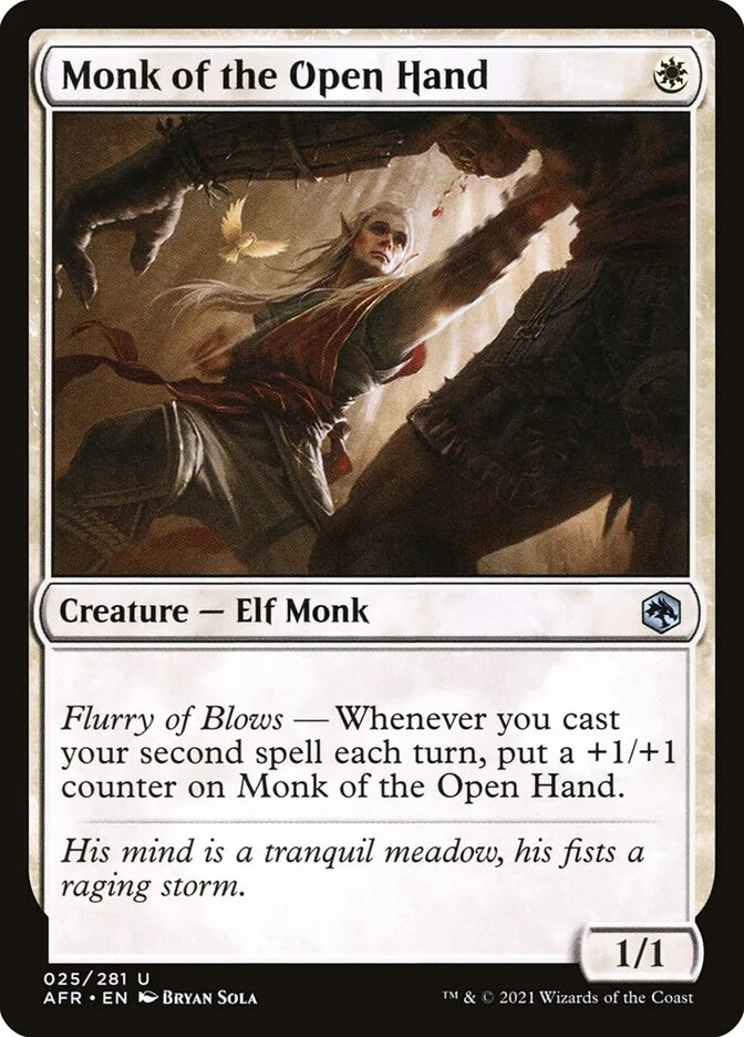 Monk of the Open Hand (Adventures in the Forgotten Realms) - Magic: The Gathering in TCG Land