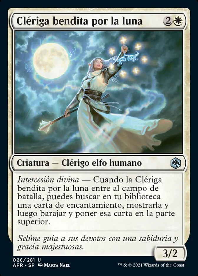 Clériga bendita por la luna (Adventures in the Forgotten Realms) - Magic: The Gathering in TCG Land