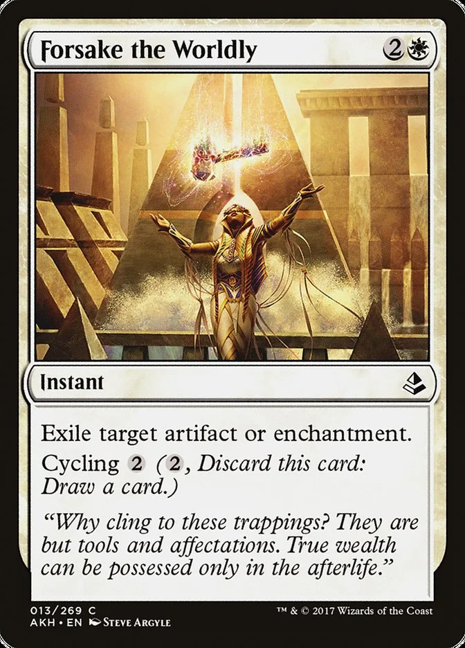 Forsake the Worldly (Amonkhet) - Magic: The Gathering in TCG Land