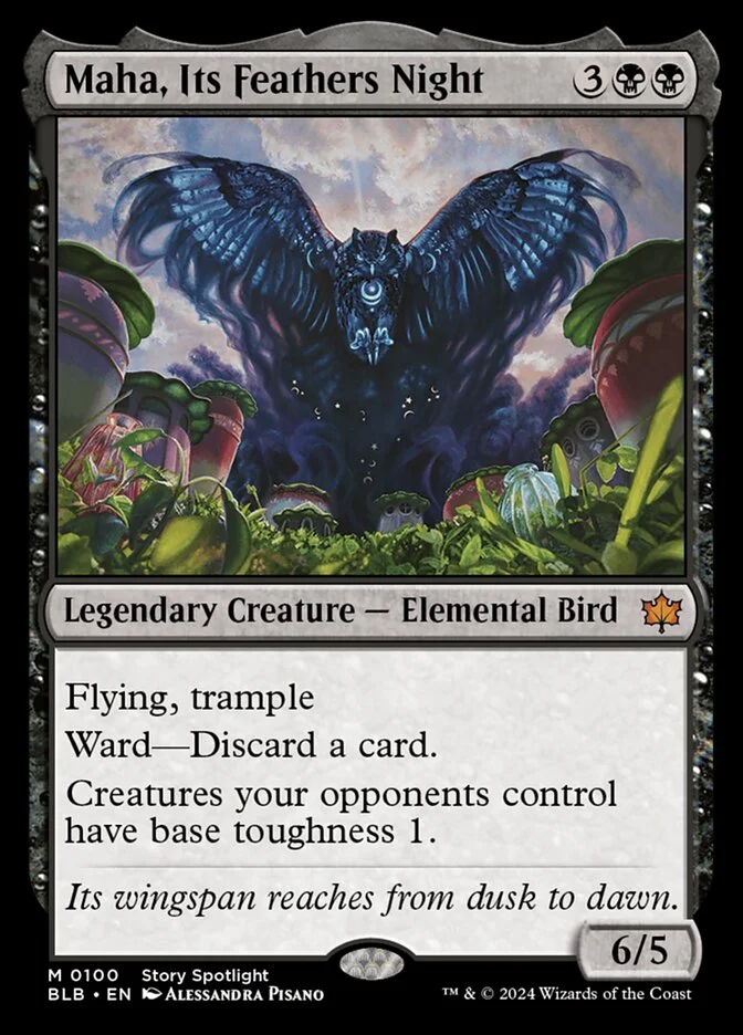 Maha, Its Feathers Night MTG (Bloomburrow)
