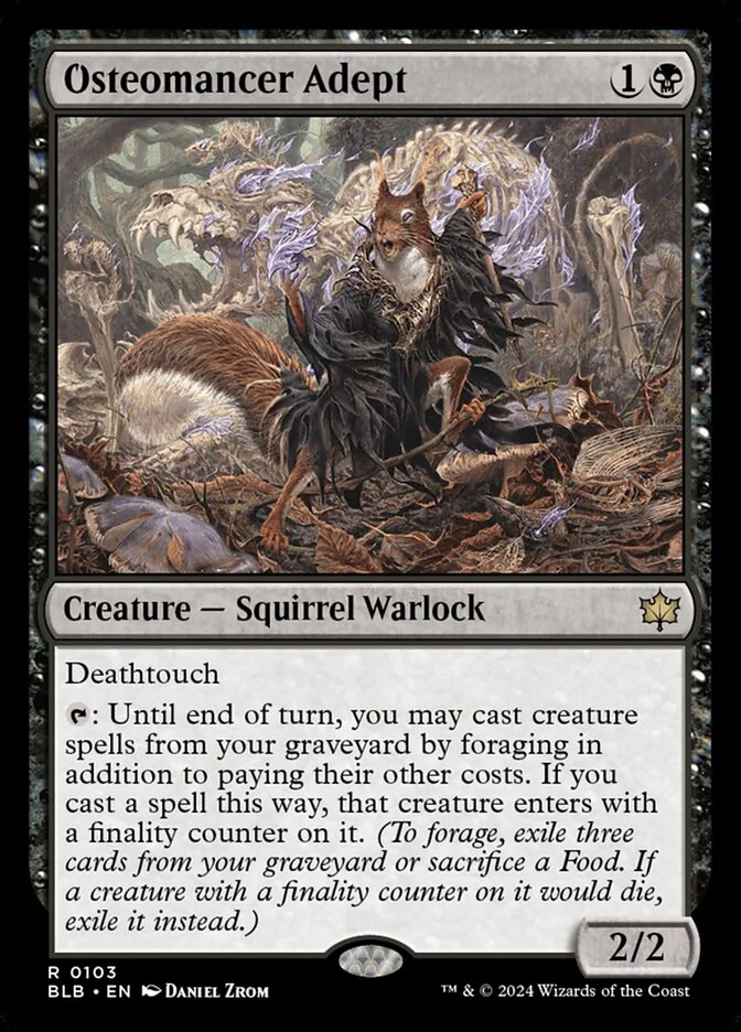Osteomancer Adept (Bloomburrow) - Magic: The Gathering in TCG Land