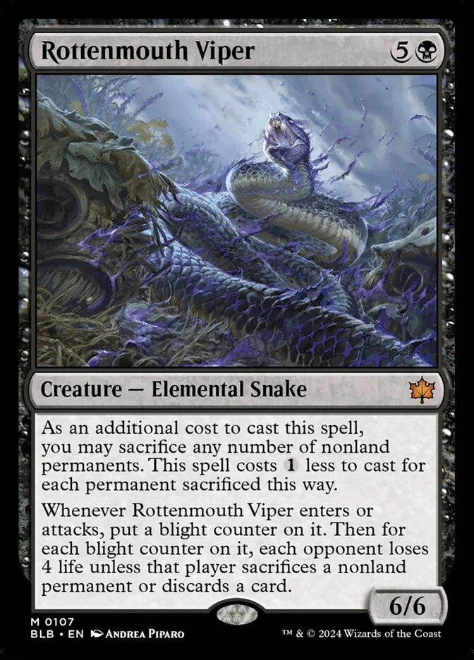 Rottenmouth Viper (Bloomburrow) - Magic: The Gathering in TCG Land México