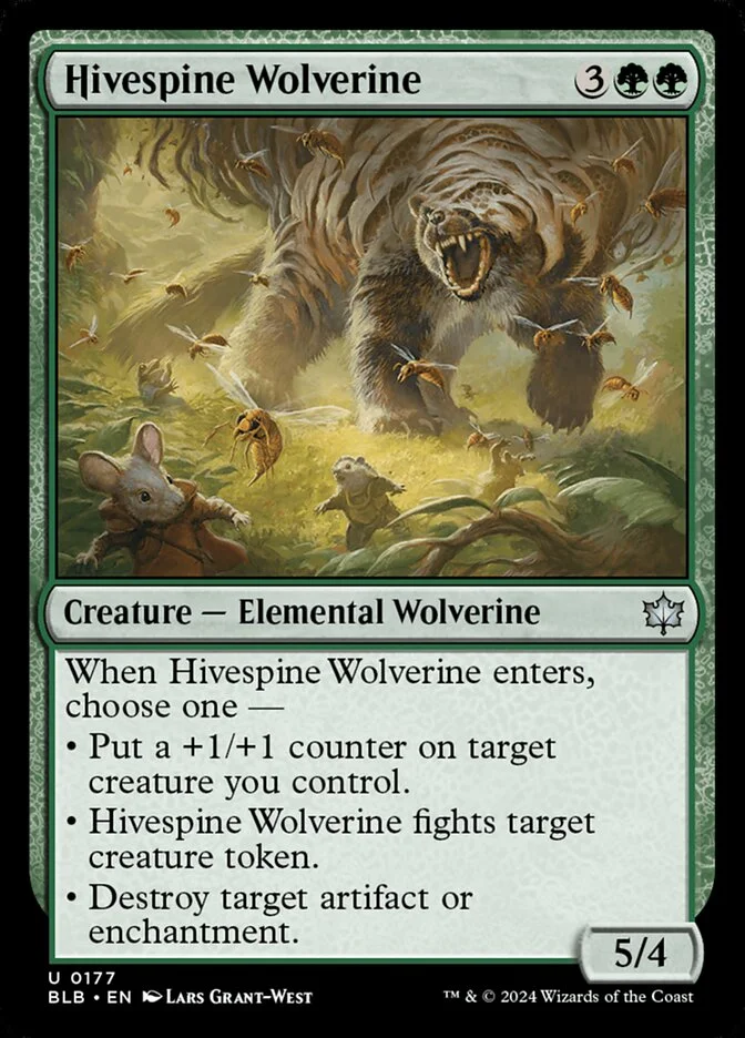 Hivespine Wolverine (Bloomburrow) - Magic: The Gathering in TCG Land