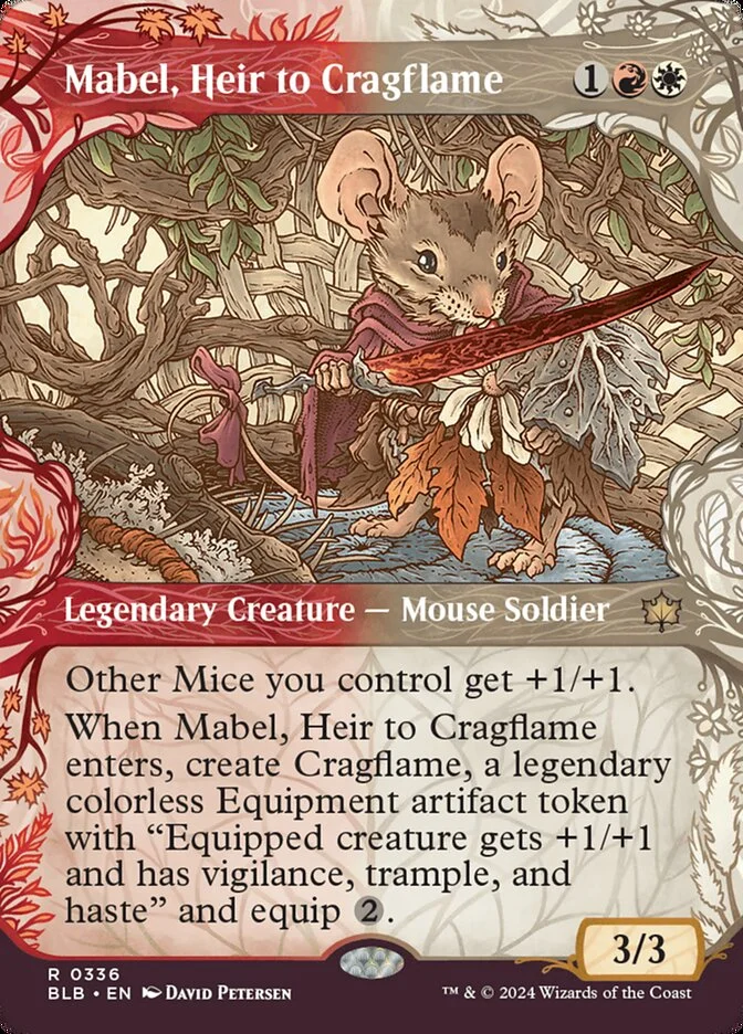 Mabel, Heir to Cragflame (Bloomburrow) - Magic: The Gathering in TCG Land