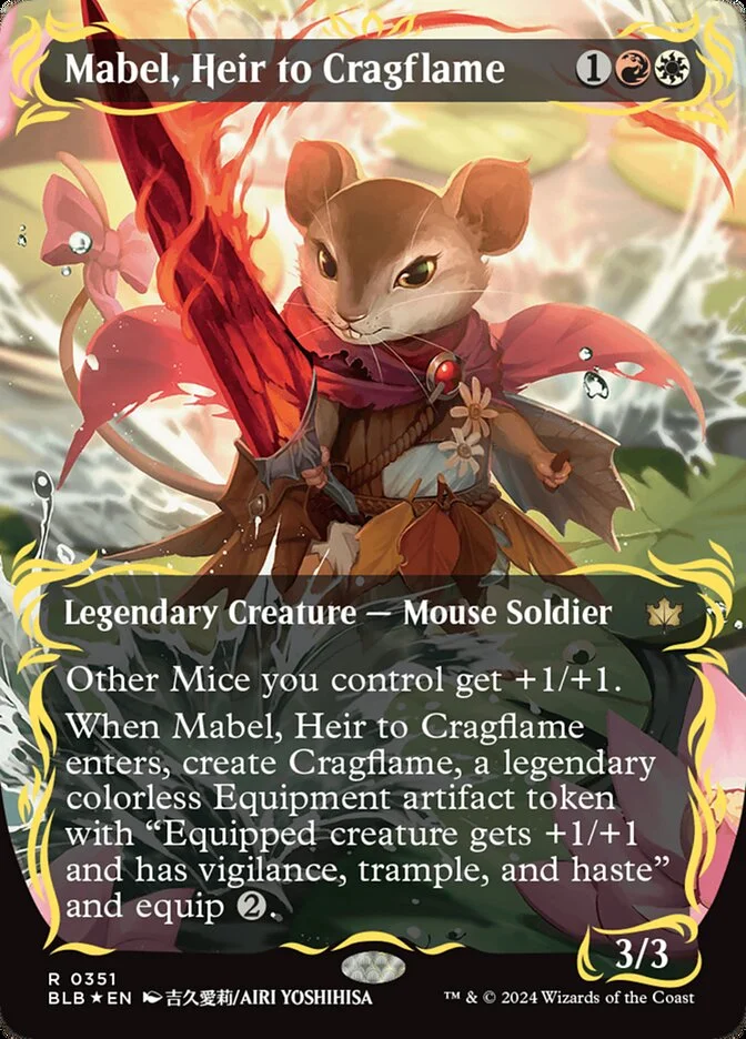 Mabel, Heir to Cragflame (Bloomburrow) - Magic: The Gathering in TCG Land