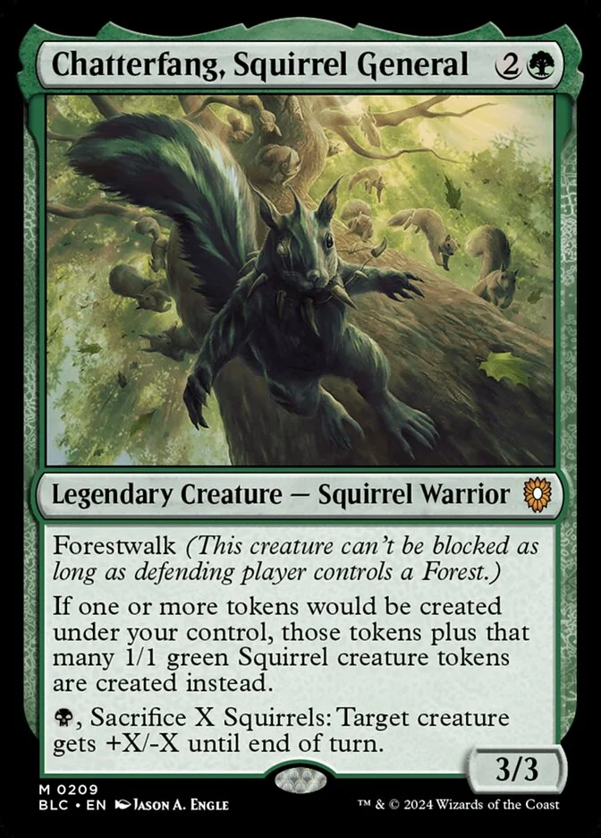 Chatterfang, Squirrel General (Bloomburrow Commander) - Magic: The Gathering in TCG Land