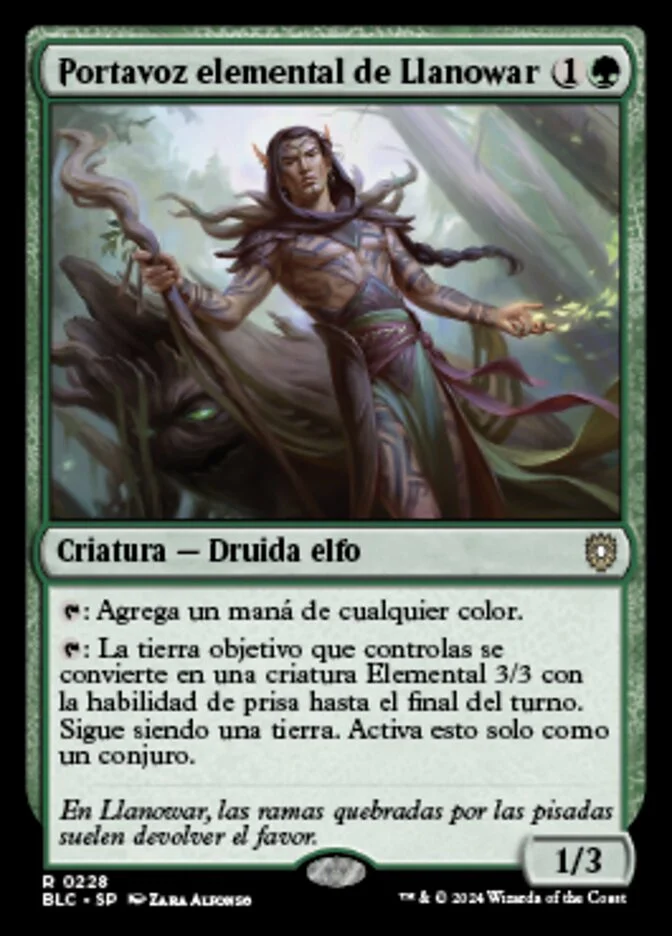 Portavoz elemental de Llanowar (Bloomburrow Commander) - Magic: The Gathering in TCG Land México