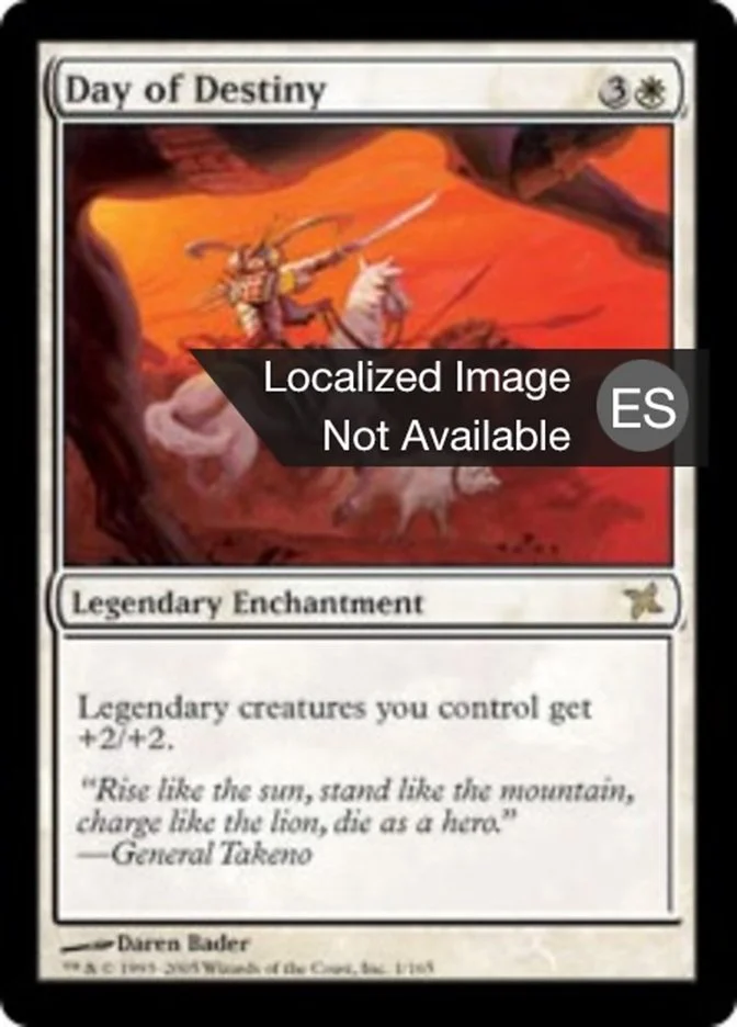 Día del destino (Betrayers of Kamigawa) - Magic: The Gathering in TCG Land México