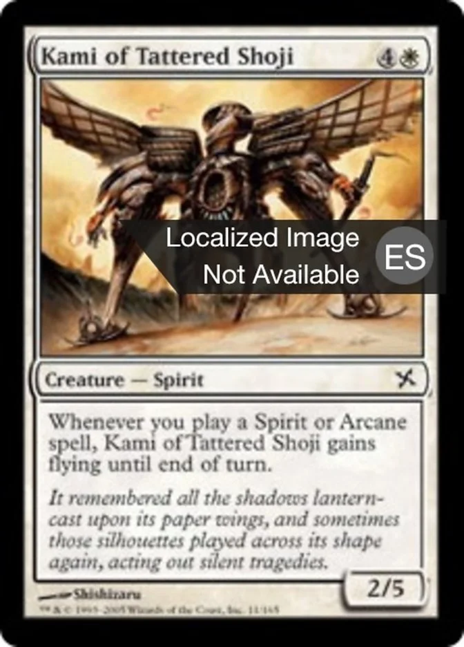 Kami del shoji desgarrado (Betrayers of Kamigawa) - Magic: The Gathering in TCG Land México
