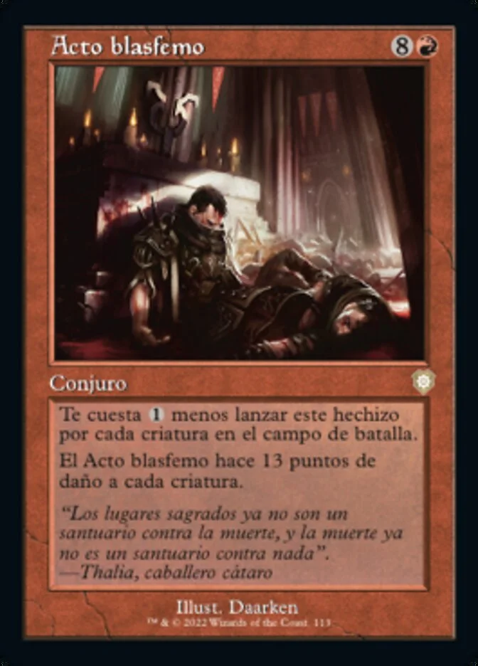 Acto blasfemo (The Brothers' War Commander) - Magic: The Gathering in TCG Land México