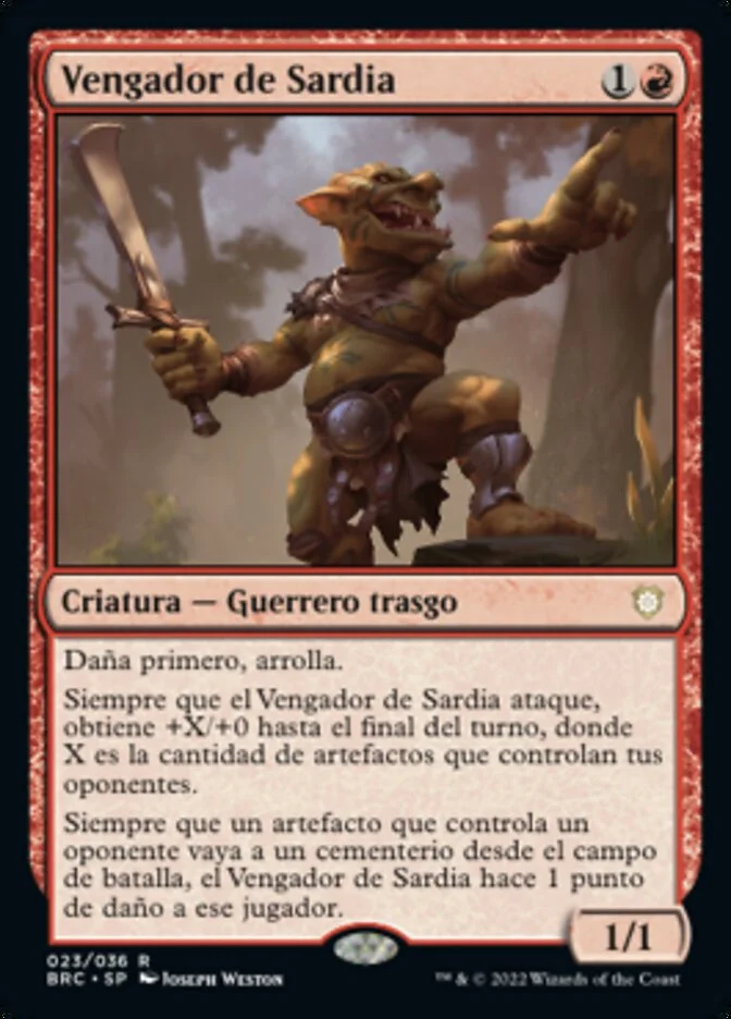Vengador de Sardia (The Brothers' War Commander) - Magic: The Gathering in TCG Land México