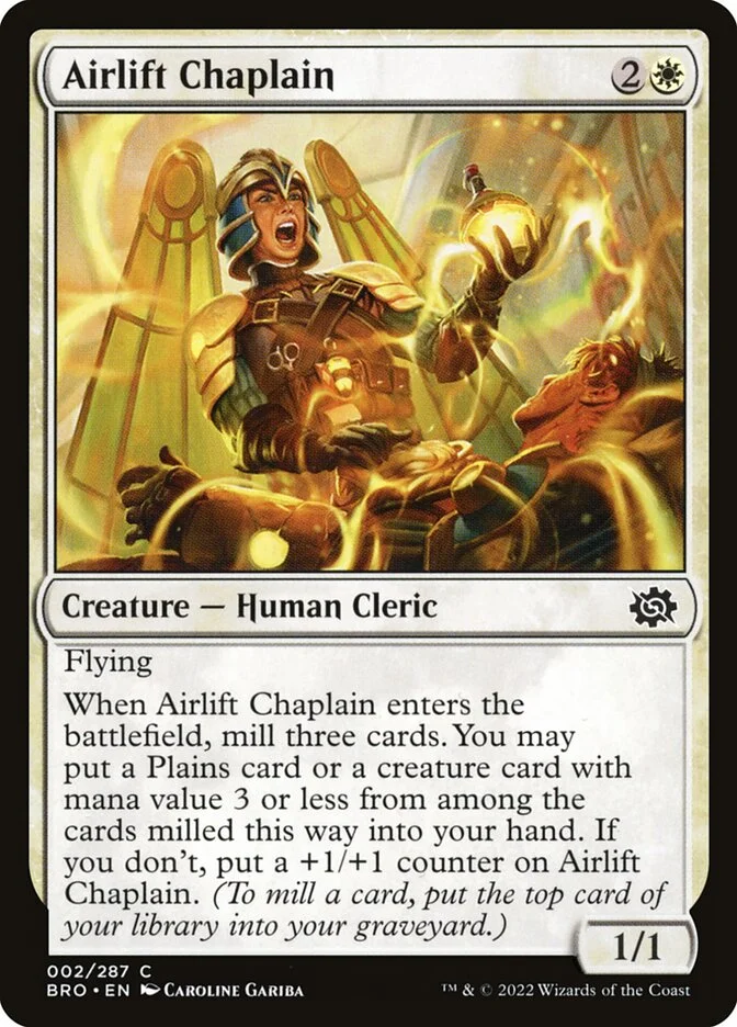 Airlift Chaplain (The Brothers' War) - Magic: The Gathering in TCG Land
