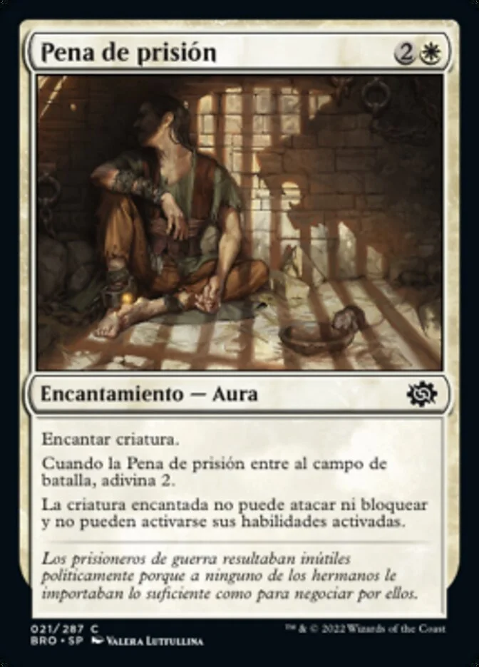 Pena de prisión (The Brothers' War) - Magic: The Gathering in TCG Land México