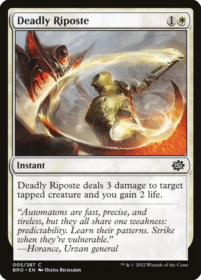 Deadly Riposte (The Brothers' War) - Magic: The Gathering in TCG Land México