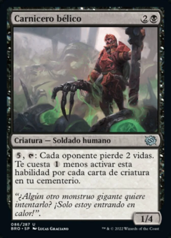 Carnicero bélico (The Brothers' War) - Magic: The Gathering in TCG Land México