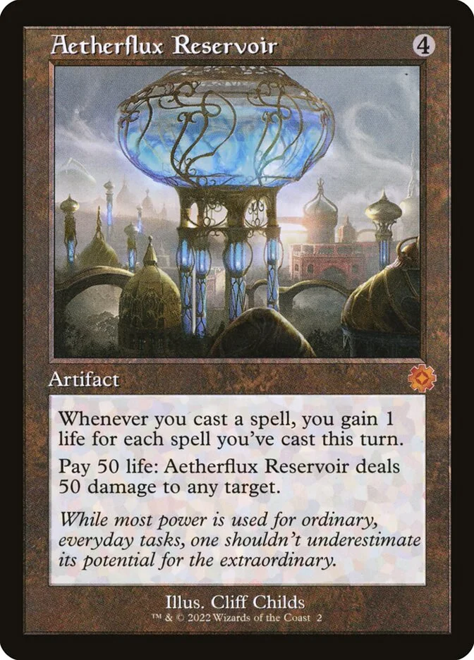 Aetherflux Reservoir (The Brothers' War Retro Artifacts) - Magic: The Gathering in TCG Land