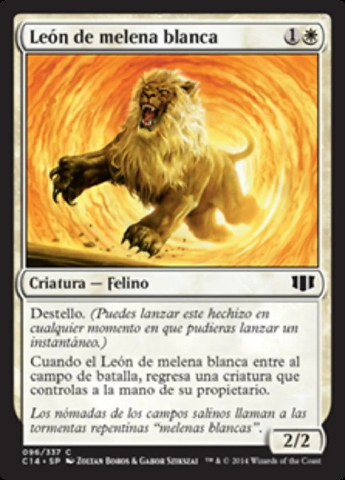 León de melena blanca (Commander 2014) - Magic: The Gathering in TCG Land México