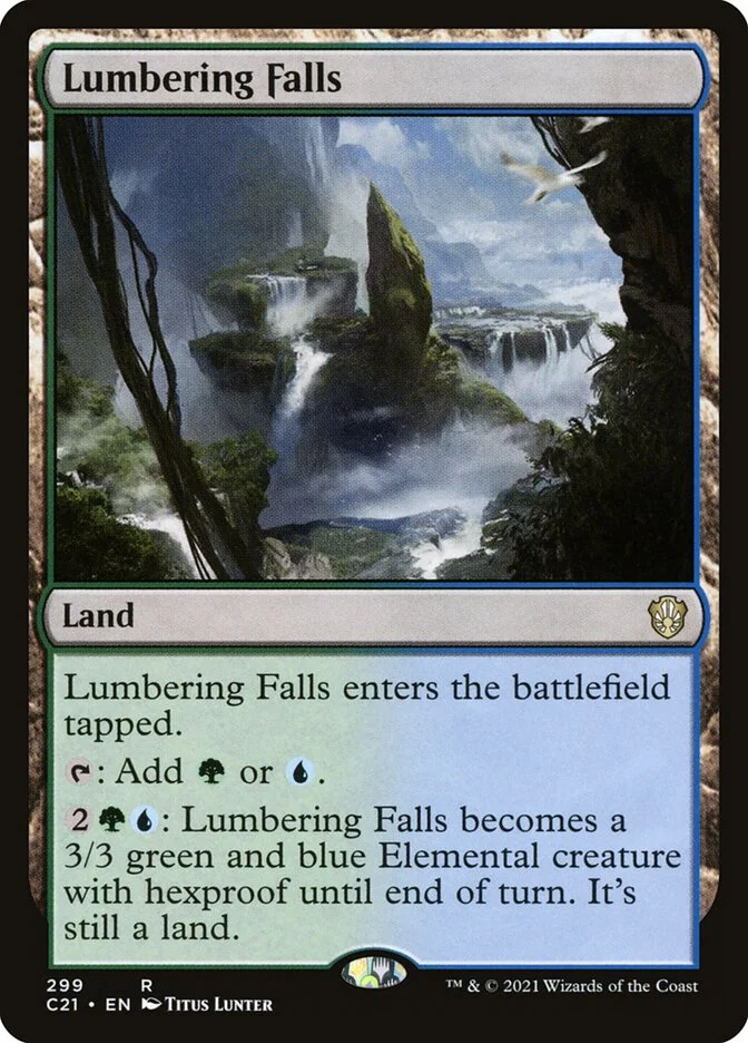Lumbering Falls (Commander 2021) - Magic: The Gathering in TCG Land México
